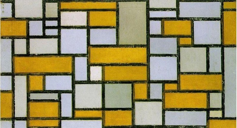 Piet Mondrian | Composition with Gray and Light Brown, 1918