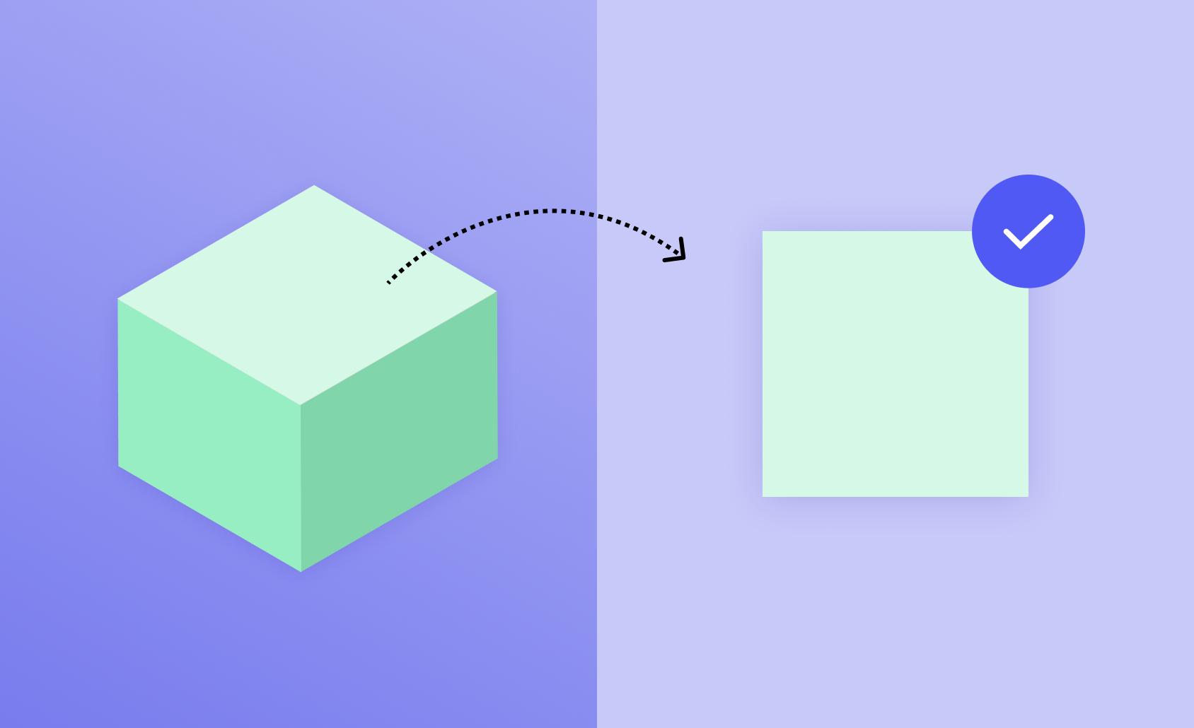 Data reduction techniques image showing a shape decreasing in size